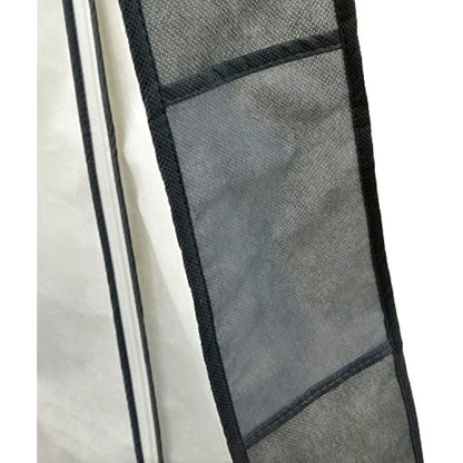 TUKA 71" Breathable Garment Cover High Quality, 180 x 58 cm Wedding Gown Dress Clothes Bag, for Wedding Dress evening dress, suit coat, long clothes. Long Zip. White with Black Cover TKB1005 Black