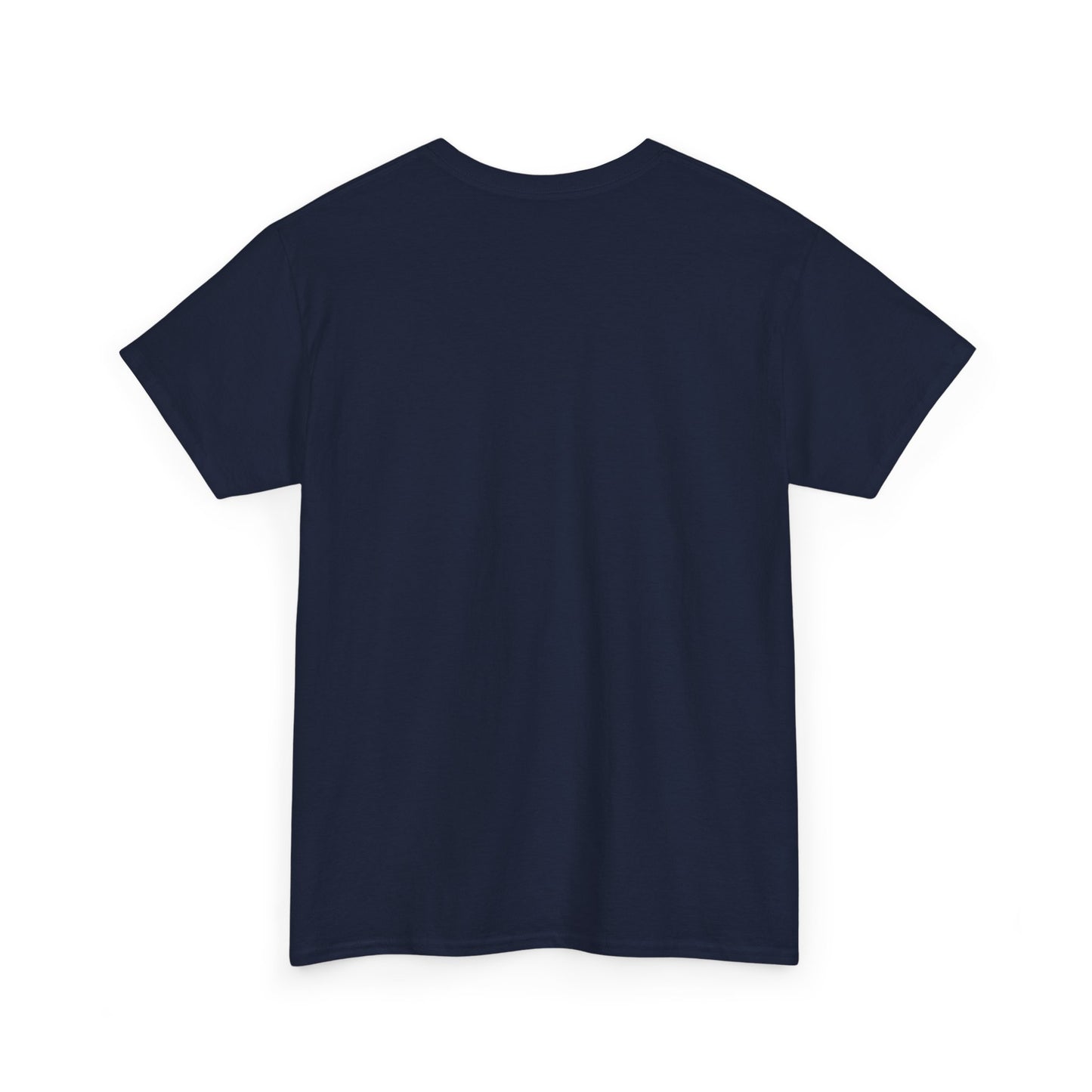 Elegant navy blue men's t-shirt featuring a minimalist back design, perfect for showcasing personal style and comfort in casual attire.
