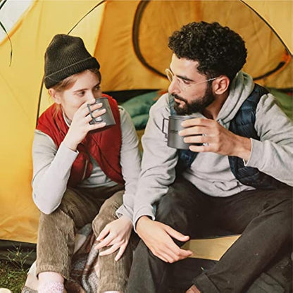 Lixada Titanium Camping cup with Hanging Handle UltraLight Outdoor Water Cup for Picnic, Hiking, Camping, Hiking 300ml / 350ml / 420ml / 550ml / 650ml / 750ml