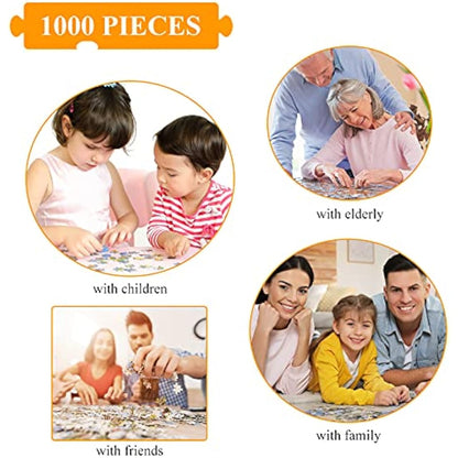 HUADADA The Dog Party Jigsaw Puzzles for Adults 1000 Piece Fun Dogs Park Jigsaws 1000 Pieces for Adults Gifts