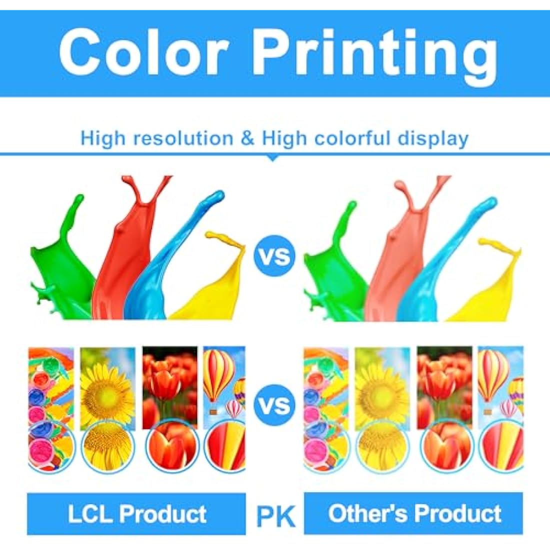 LCL Compatible Toner Cartridge H625 H825 S2825 H625cdw H825cdw S2825cdn 593-BBSB 593-BBSD 593-BBRV 593-BBSE (1 Black 1 Cyan 1 Yellow 1 Magenta) Replacement for Dell H625cdw H825cdw S2825cdn S2825