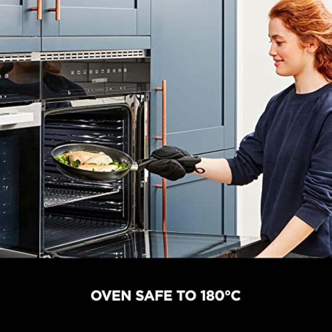 Ninja ZEROSTICK Classic Cookware 20cm Frying Pan, Non-Stick, Long Lasting Aluminium Frying Pan, Induction Compatible, Oven Safe to 180°C, Black, CW50020UK