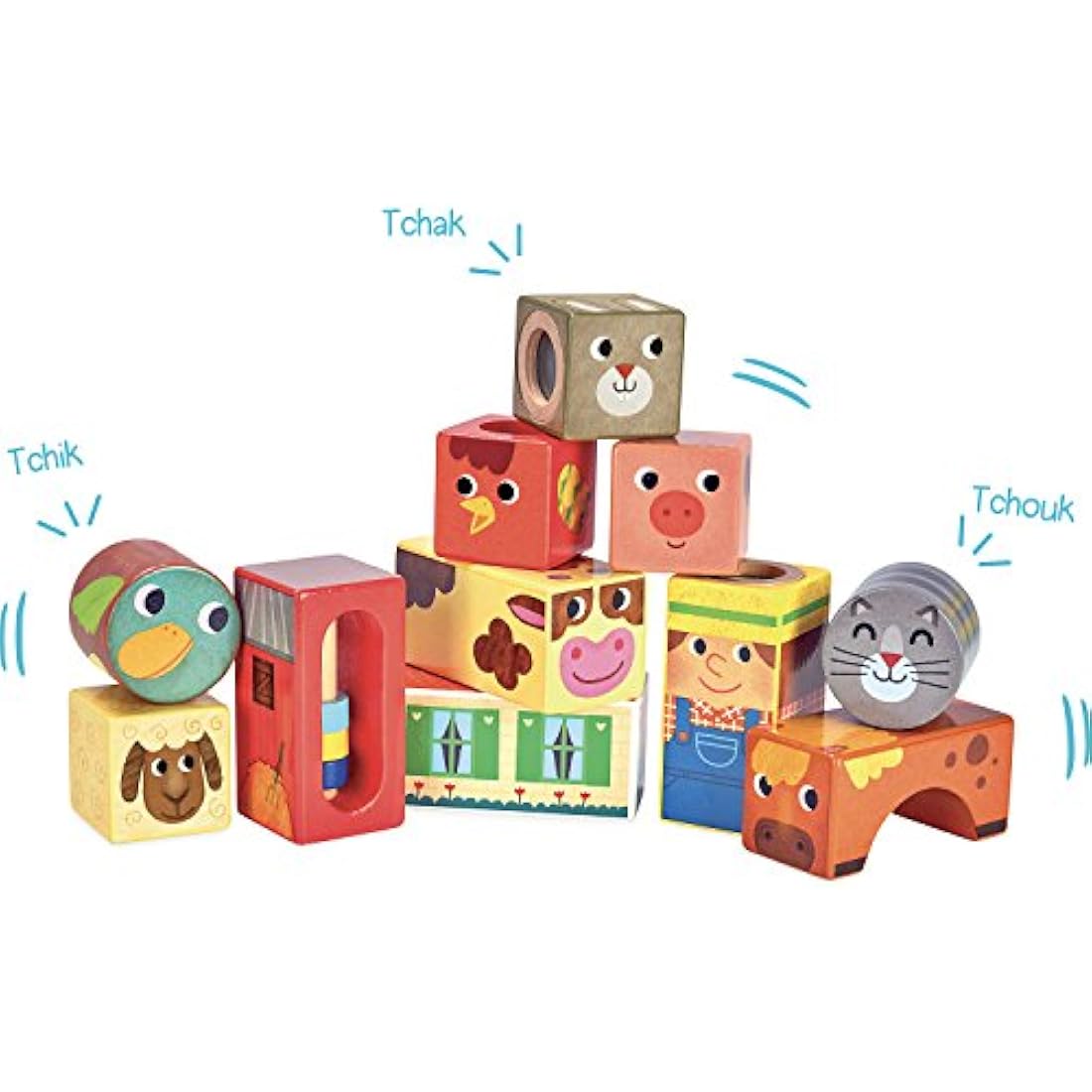Vilac Vilac2102 Farm Musical Blocks