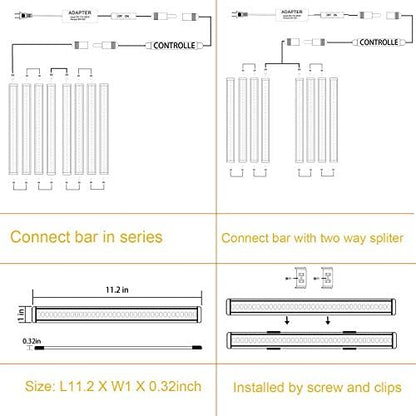 AlBOO Under Cabinet Kitchen Lights Wired LED Daylight White 6000K Dimmable 8 Pack,28cm Under Cupboard Kitchen Lights 24V Plug in with Mains,Ultra Thin Under Couter Light Display Lighting for Cabinet