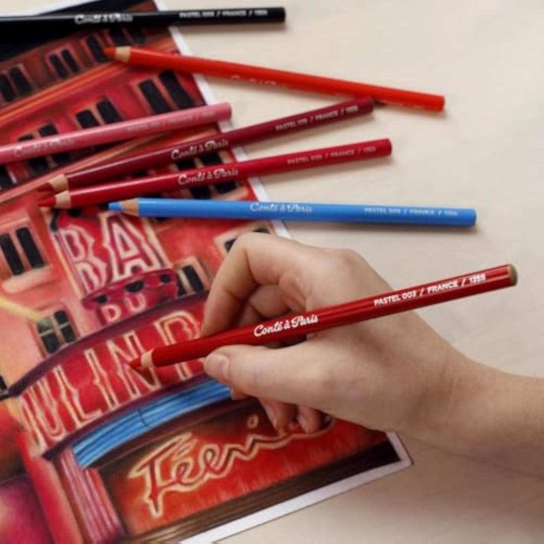 Conte a paris pastel pencil set - assorted ,black/green/g...