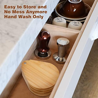 Margarita Salt Rimmer Set,1 Pack 3 Tier Bar Glass Rimmer Bamboo Wood Sugar Salt Box with Sponge,Bartender Tool for Cocktail and Margarita