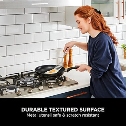 Ninja ZEROSTICK Classic Cookware 20cm Frying Pan, Non-Stick, Long Lasting Aluminium Frying Pan, Induction Compatible, Oven Safe to 180°C, Black, CW50020UK