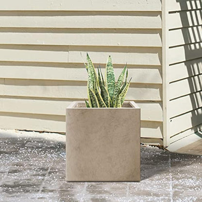 Kante Planter, Weathered Concrete, 16" x 16" x 16"