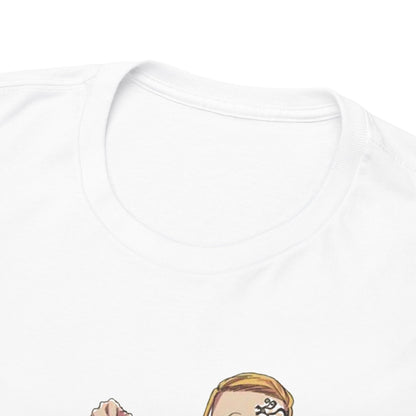 Close-up of the neckline of an exquisite Tokyo Revengers t-shirt, highlighting its premium cotton fabric and artistic character design.