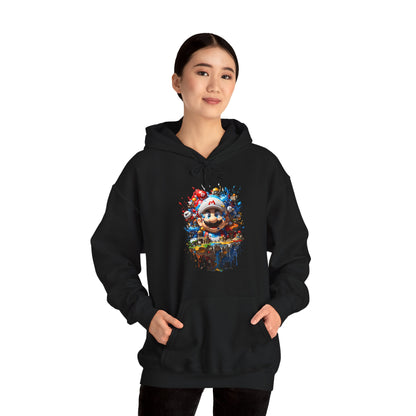 Luxury Unisex Computer Game Graphic Lightweight Hooded Sweatshirt on a model, featuring a vibrant graphic of a beloved gaming character, perfect for showcasing your love for gaming culture in style.