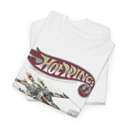 X Wing Star Wars Unisex Mens Graphic Cotton Funny T Shirt Tee Vintage Hot Wings featuring a retro starfighter design, showcasing vibrant graphics on a white background, symbolising intergalactic adventures.