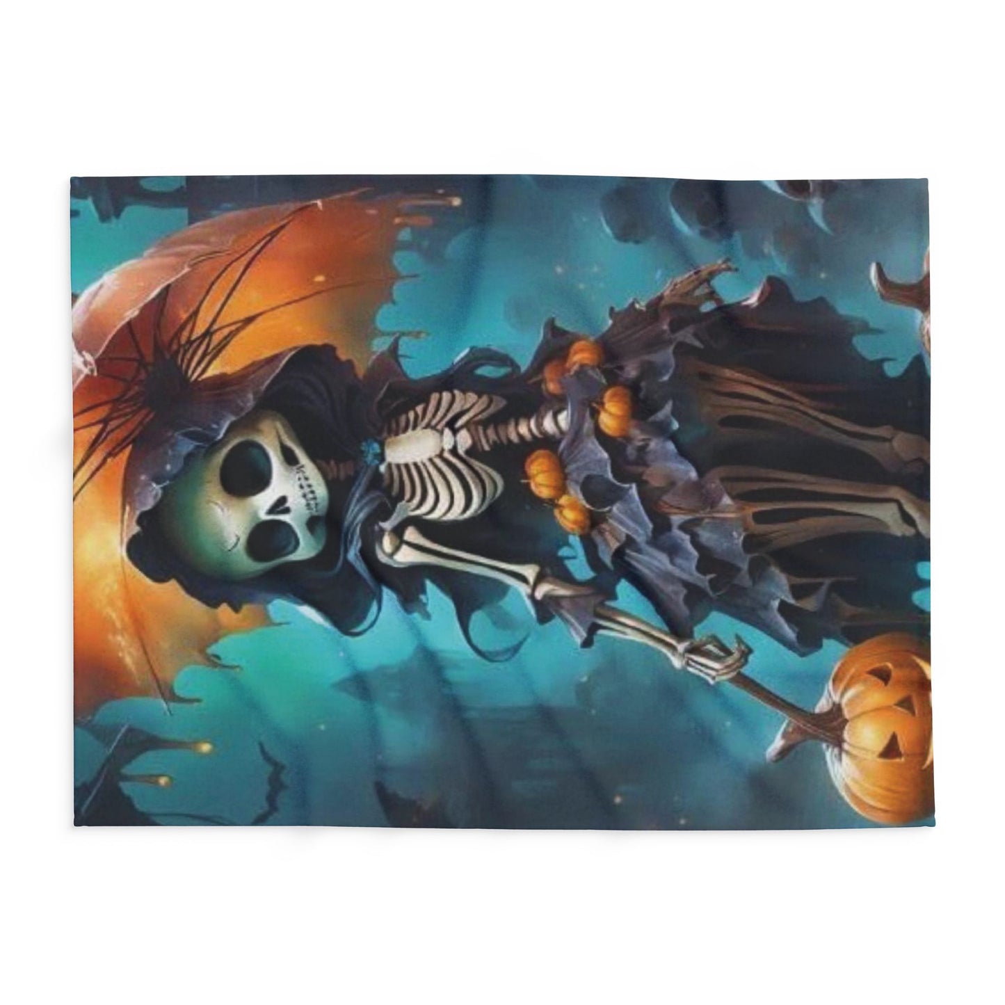 Decorative and Warm Halloween  Spooky Arctic Fleece Blanket 3 Sizes