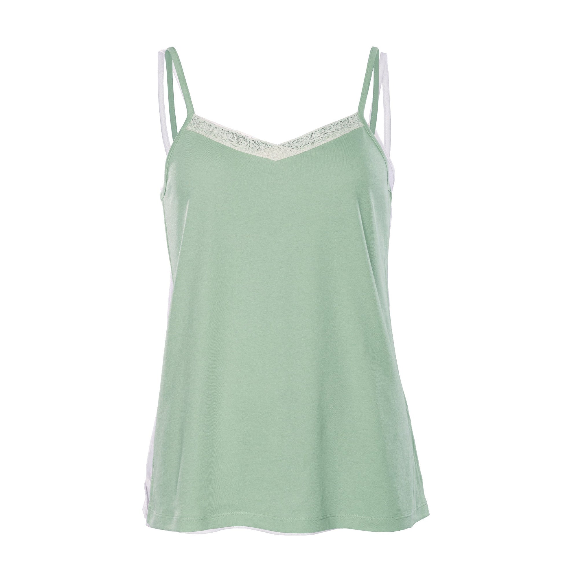 Luxury organic cotton night vest for women showcasing fine shoulder straps and lightweight fabric, perfect for a chic sleepwear collection.