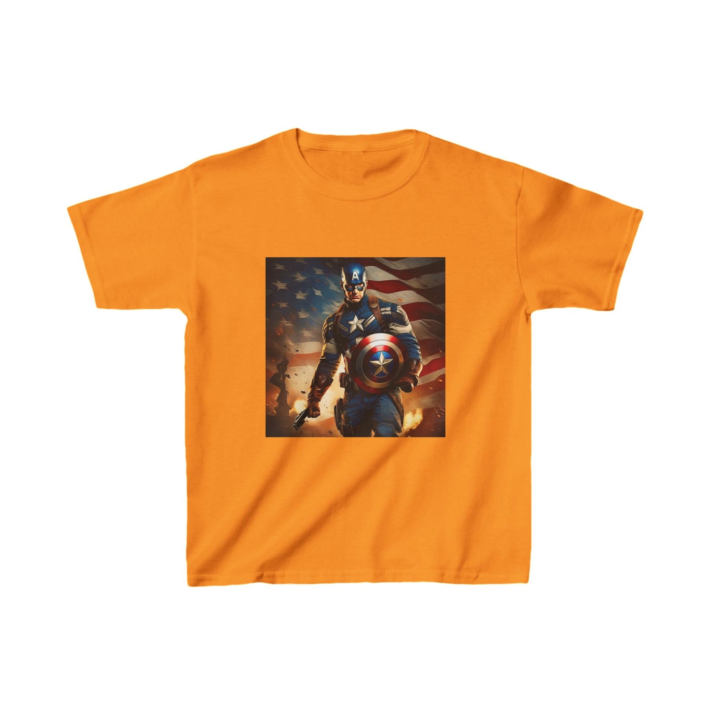 Kids Captain America Heavy Cotton Tee 16 colors