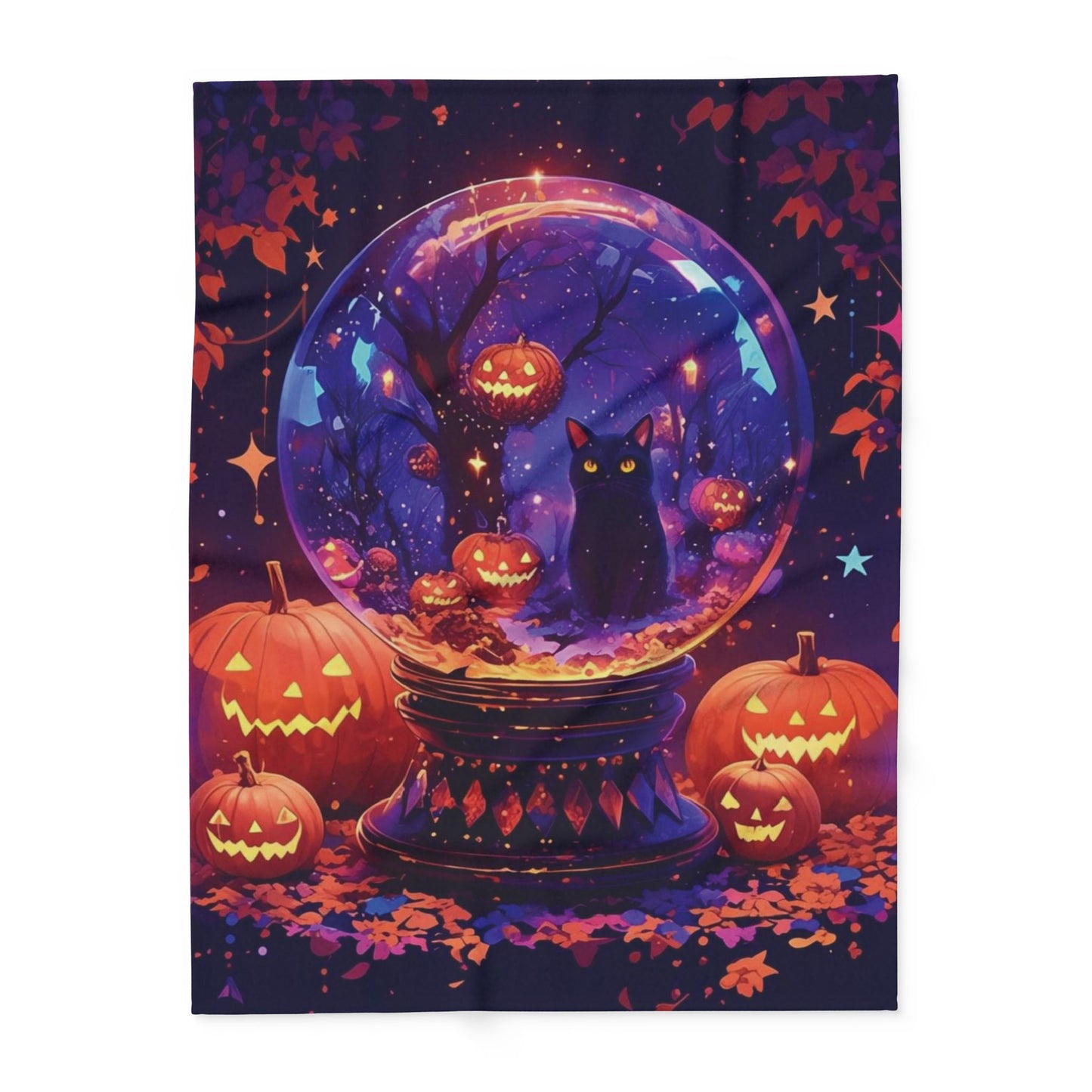 Decorative and Warm Halloween Spooky Arctic Fleece Blanket 3 Sizes