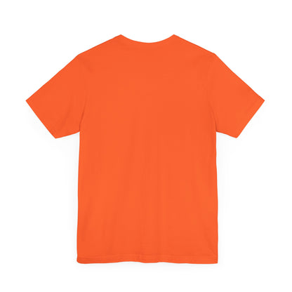 Sabrina Carpenter Inspired Unisex Short Sleeve Tee in vibrant orange, showcasing a luxurious smooth fabric ideal for casual elegance.