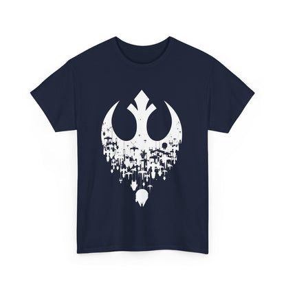 Luxurious Star Wars Rebels Graphic T-Shirt in navy featuring an intricate graphic design, showcasing urban unisex style in premium cotton.