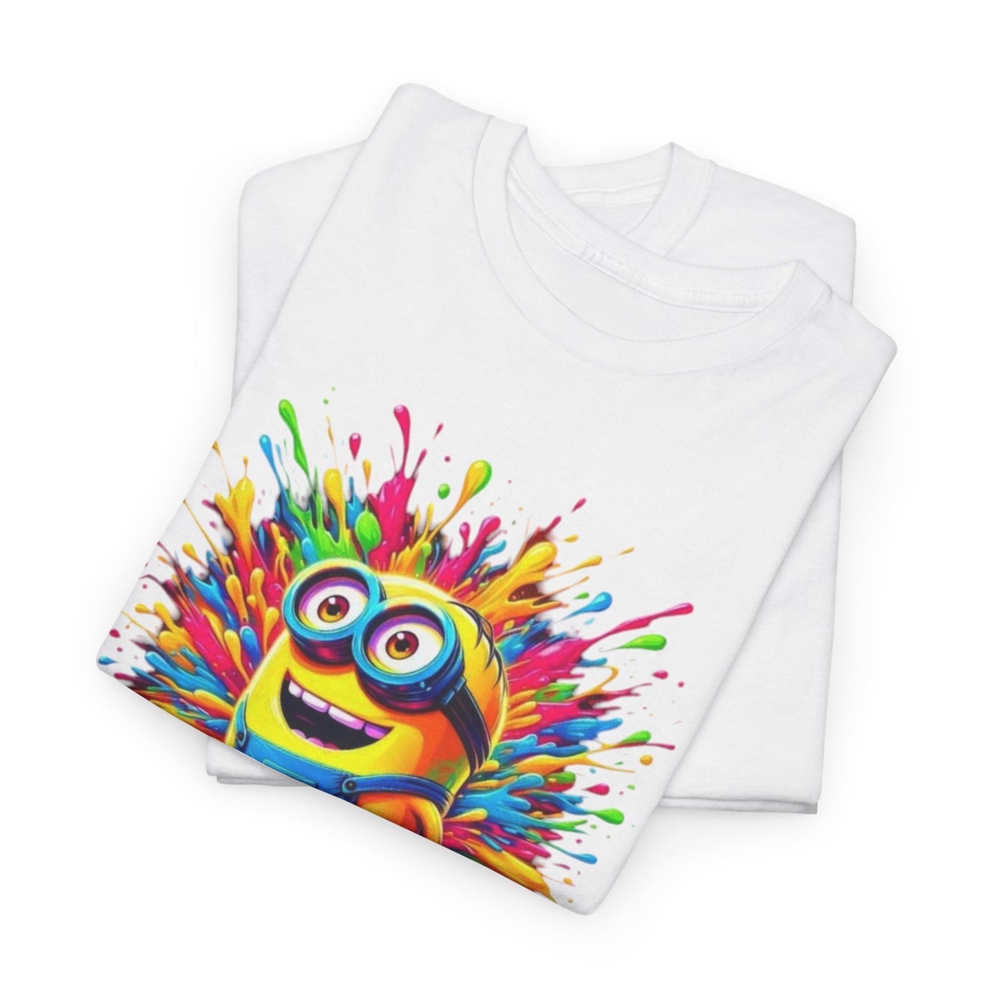 Funny T-Shirt Men's Minion Paint Splash Graphic Tee Artistic Unisex TEE Women´s