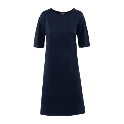 Flat lay arrangement of the luxurious organic cotton midi night shirt, emphasising the softness and premium quality of the fabric.