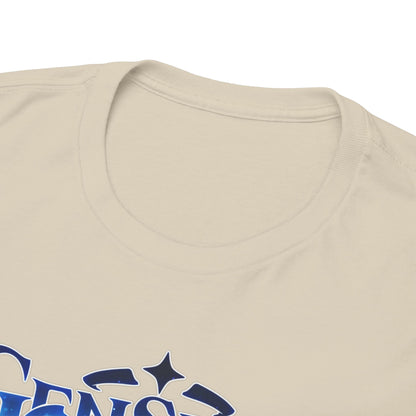 Close-up of the luxurious Genshin Impact T-shirt neckline, showcasing high-quality fabric and meticulous detailing.