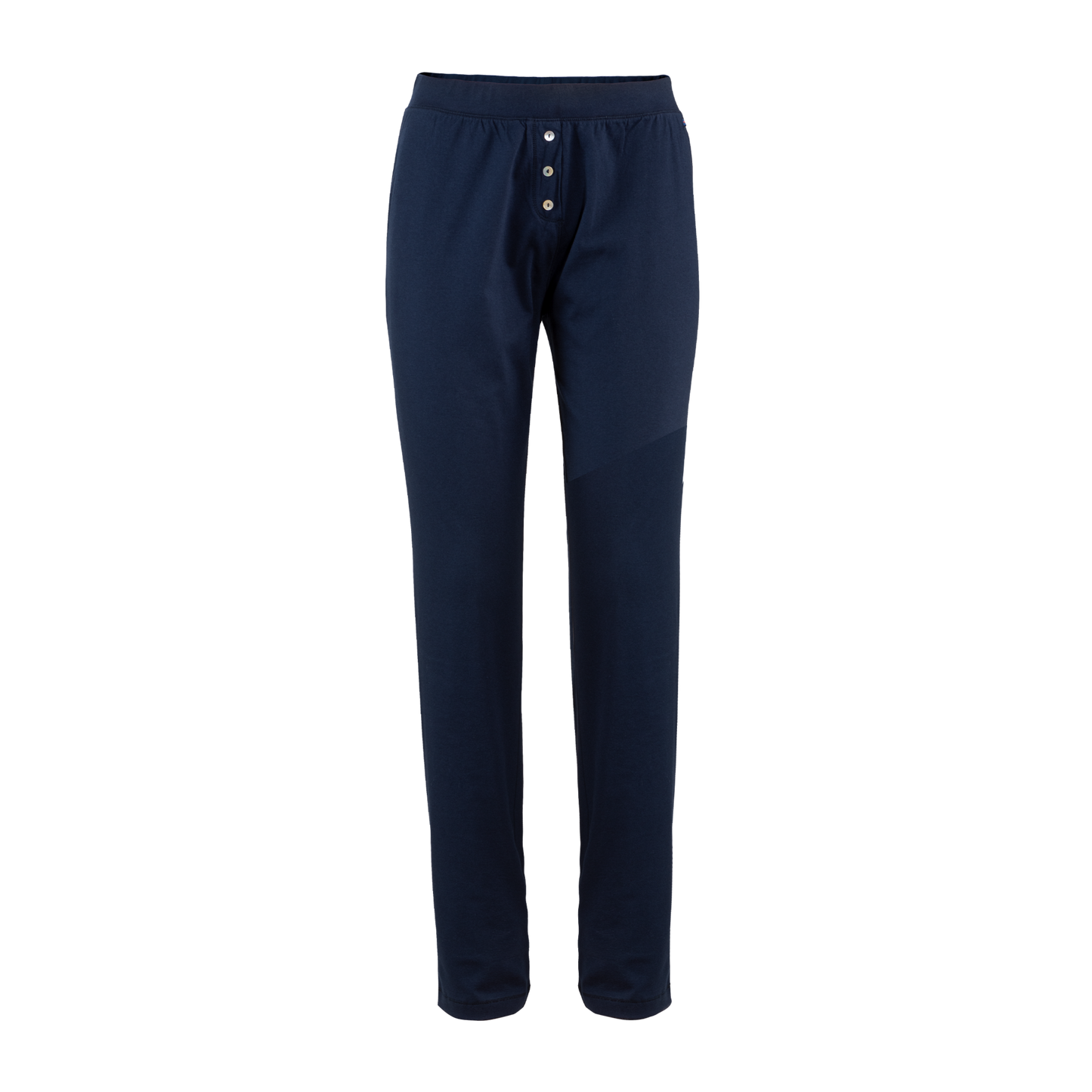 Close-up of luxury organic cotton sleep leggings, highlighting the comfort and premium quality of the fabric, made in India.