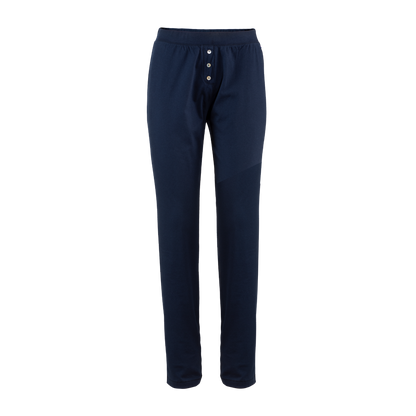 Close-up of luxury organic cotton sleep leggings, highlighting the comfort and premium quality of the fabric, made in India.