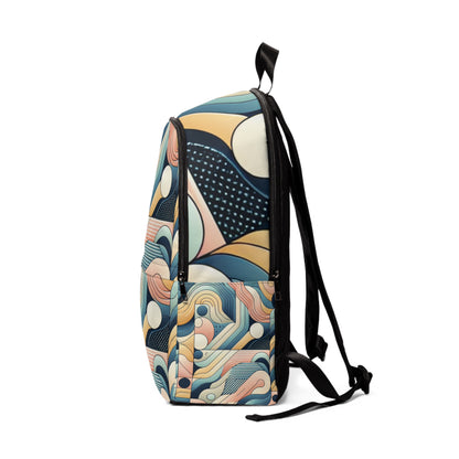 Stylish Modern Pastel Geometric Backpack by Dazzling Dreams Studio, featuring ergonomic straps for comfort and perfect for daily use.