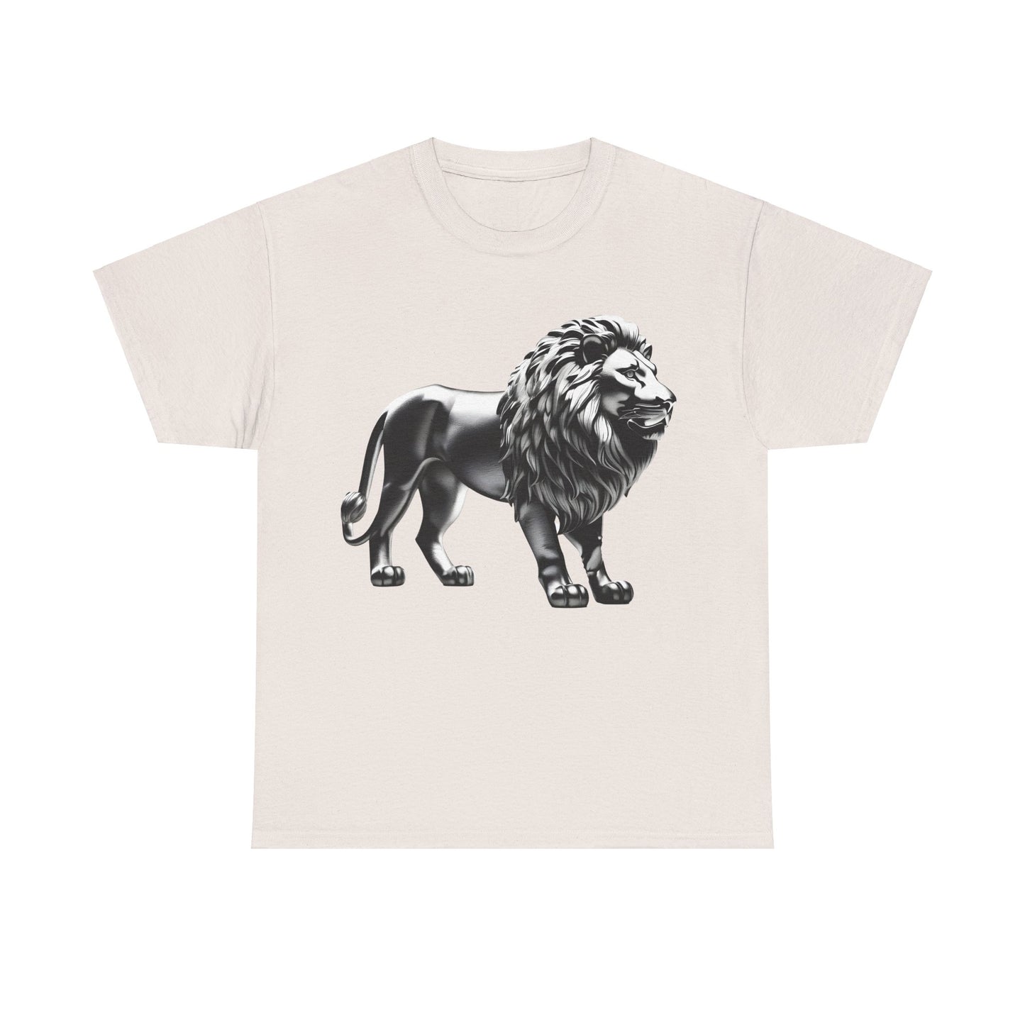 Silver majestic lion Graphic T-Shirt, Urban Streetwear Top, Unisex Cotton