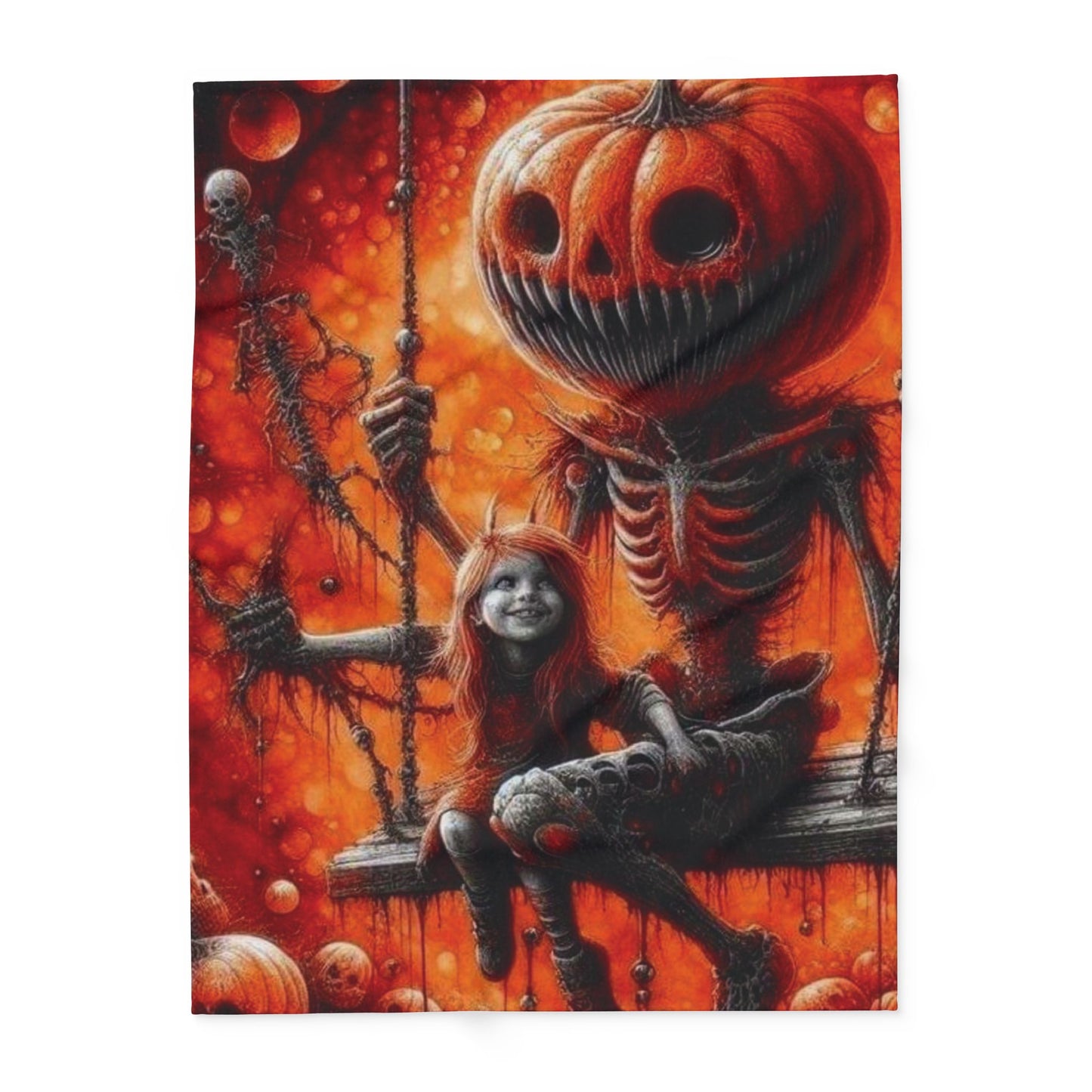 Decorative and Warm Halloween  Spooky Arctic Fleece Blanket 3 Sizes