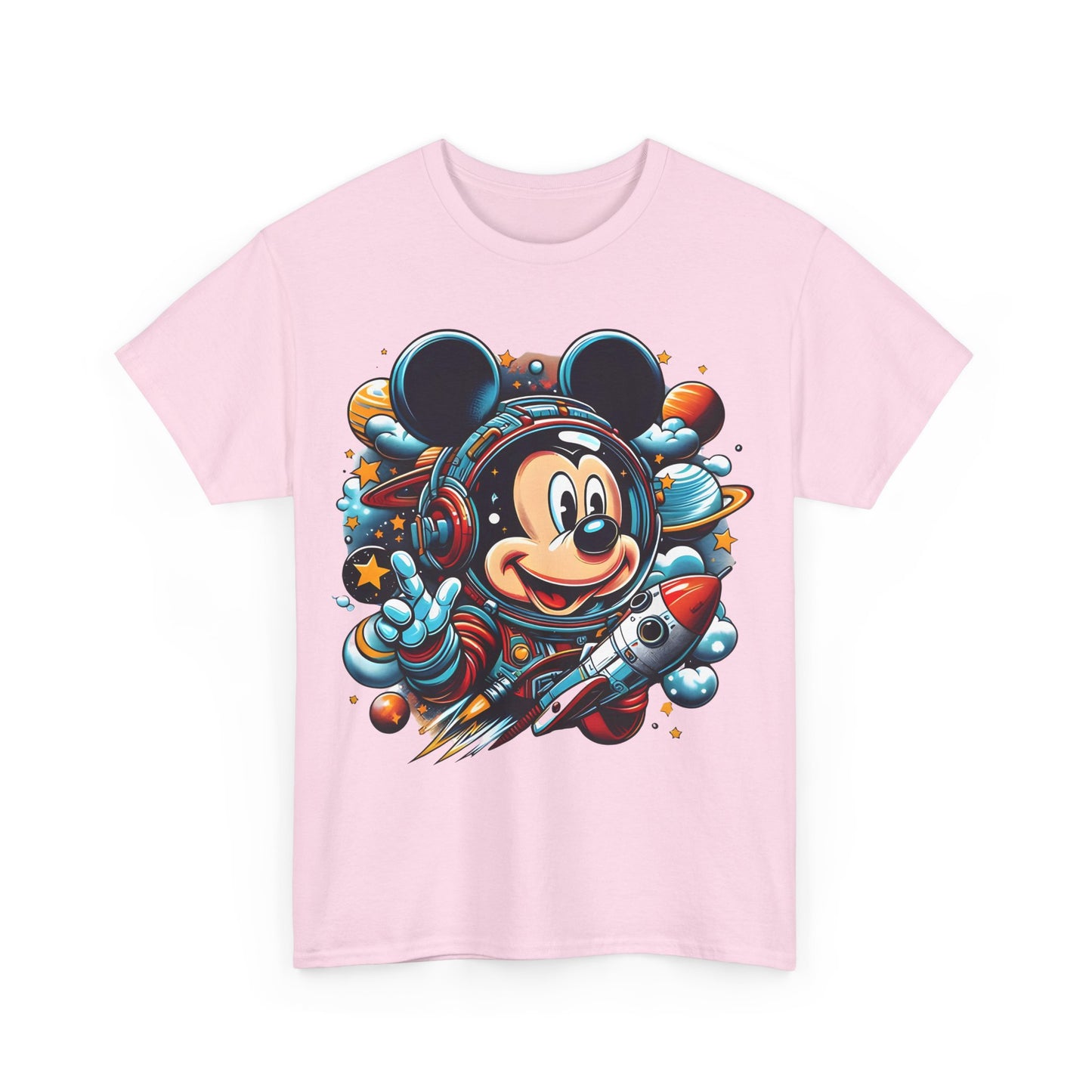 Blast Off with Mickey Astronaut Graphic Unisex Graphic Tee Shirt