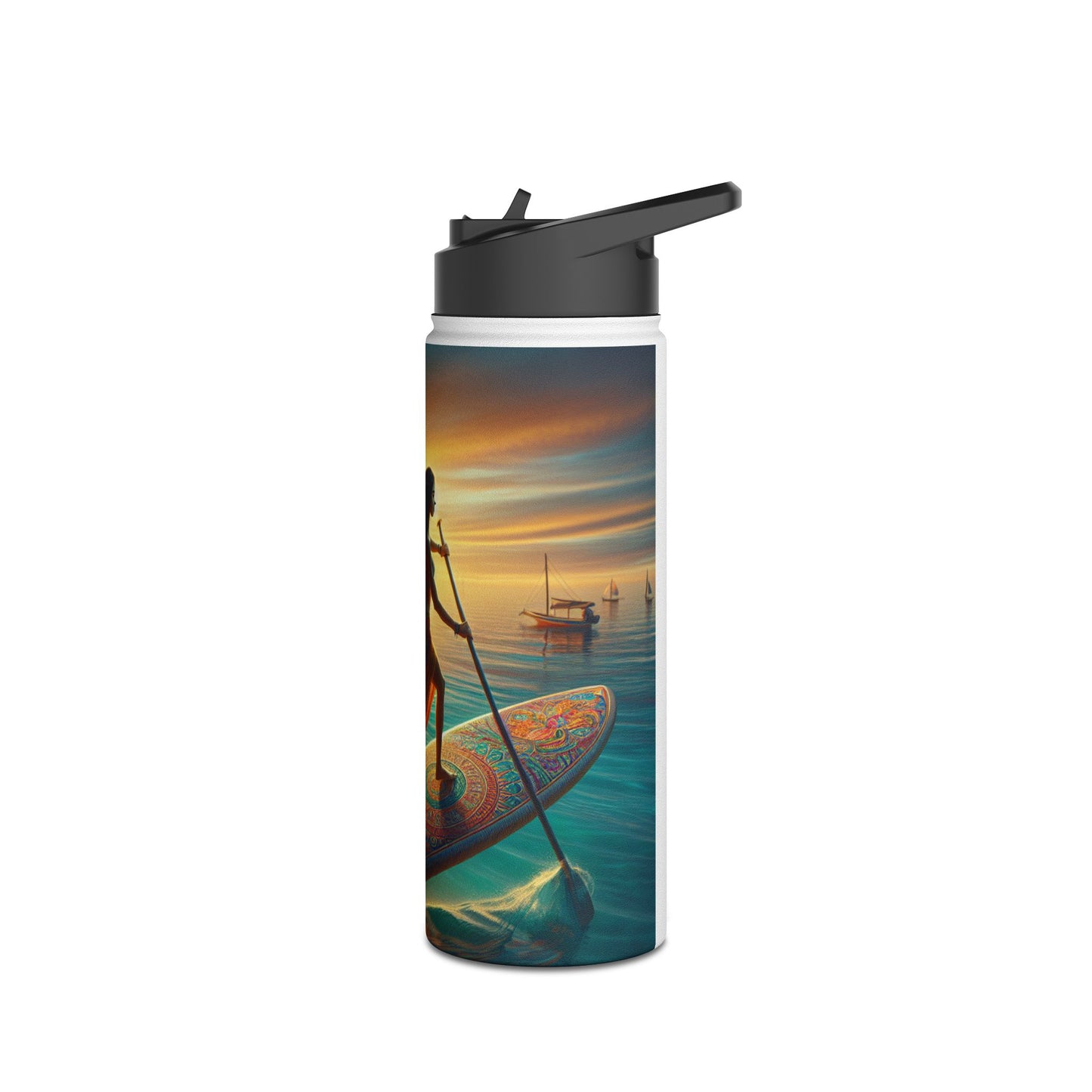 Fantasy Paddleboarding Stainless Steel Water Bottle, Standard Lid