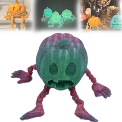 Halloween 3D Printing Pumpkin Decorations showcasing vibrant, whimsical designs with an elegant glowing effect, perfect for luxury Halloween décor.