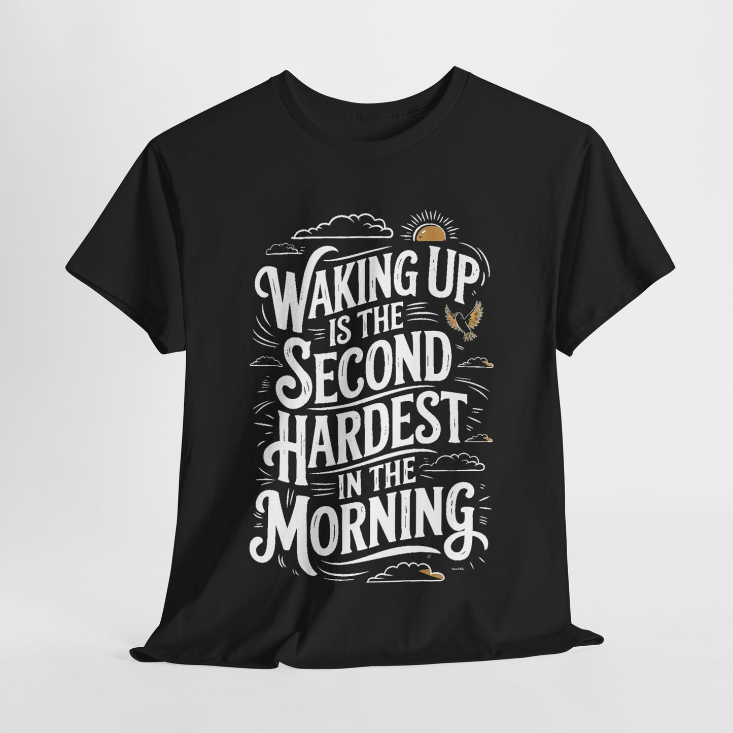 Waking up Funny Mens  Graphic T-Shirt Unisex Cotton Urban Street