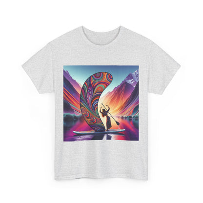 High-quality fabric of the Delightful Paddle Board T-Shirt by Dazzling Dreams Studio, showcasing breathability and comfort for active lifestyles on the water.