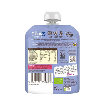 Ella's Kitchen Organic Berry Greek Style Yoghurt Baby Food Pouch 6+ months 90g
