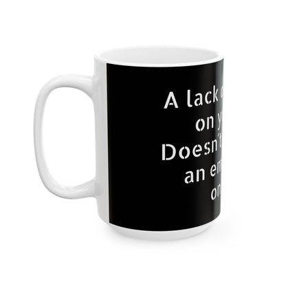 Funny Office Mug showcasing the F-word slogan, ideal for adding wit to your morning routine and secret Santa gifts.