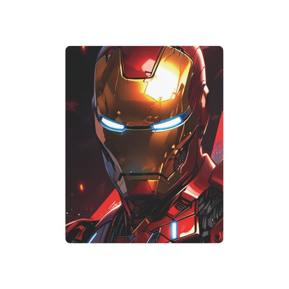 Marvel Iron Man Metal Art Poster displaying an artistic rendition of Iron Man, symbolising heroism and style, a striking addition to elite home or office decor.