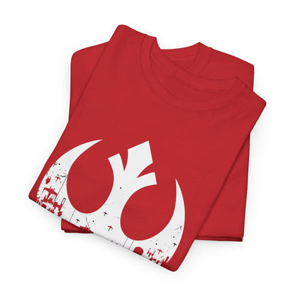 Premium Star Wars Rebels Graphic T-Shirt in vibrant red, featuring a bold Rebel Alliance emblem, tailored for unisex urban fashion.