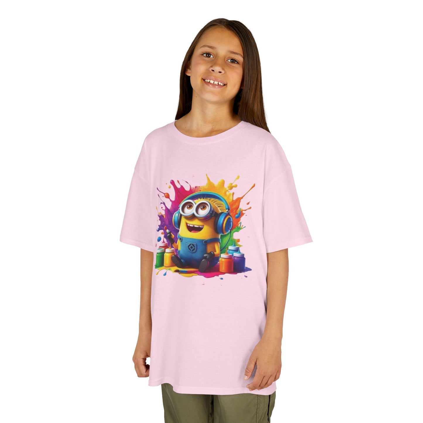 Minion T-Shirt - Paint Splatter Cartoon Art Kids Tee Childs Boys Girls Unisex