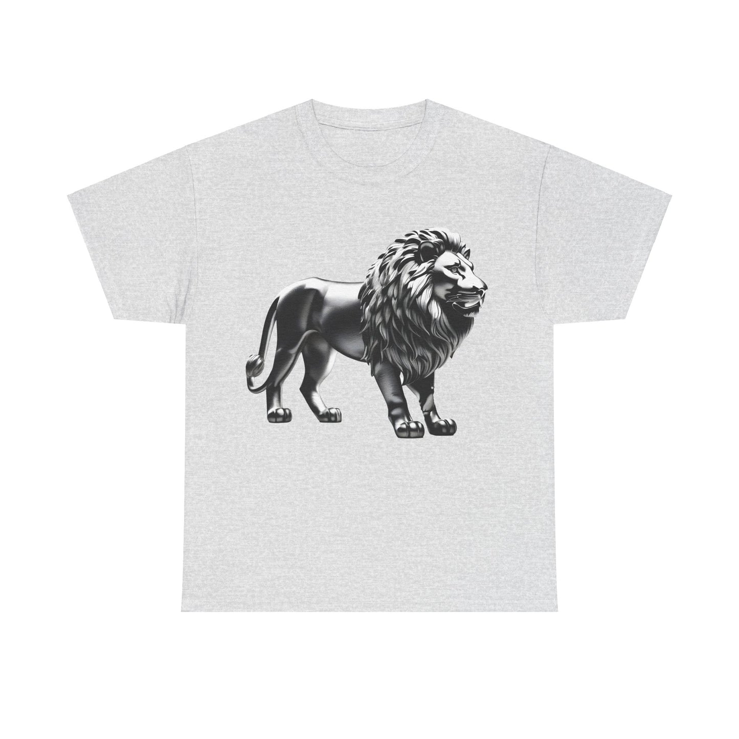 Silver majestic lion Graphic T-Shirt, Urban Streetwear Top, Unisex Cotton