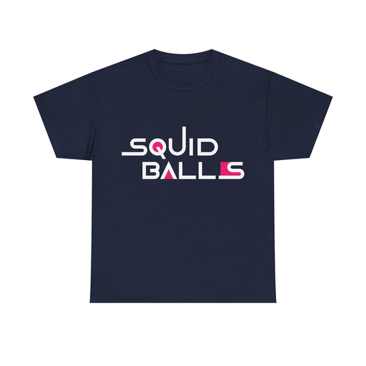 Funny Men's T-Shirt Featuring Bold Game Parody Logo for Trendy Fans Squid