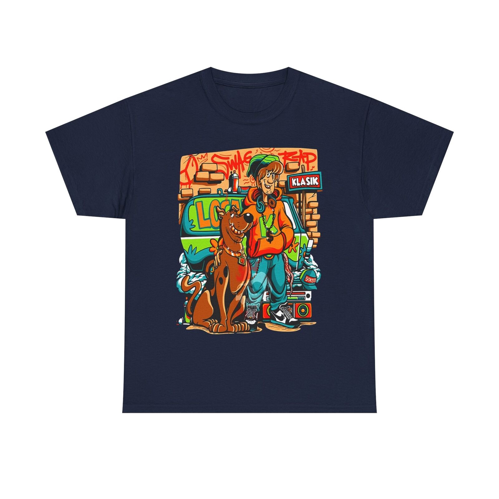 "Stylish Scooby-Doo & Shaggy Men's T-Shirt | Streetwear Graffiti Graphic Design"