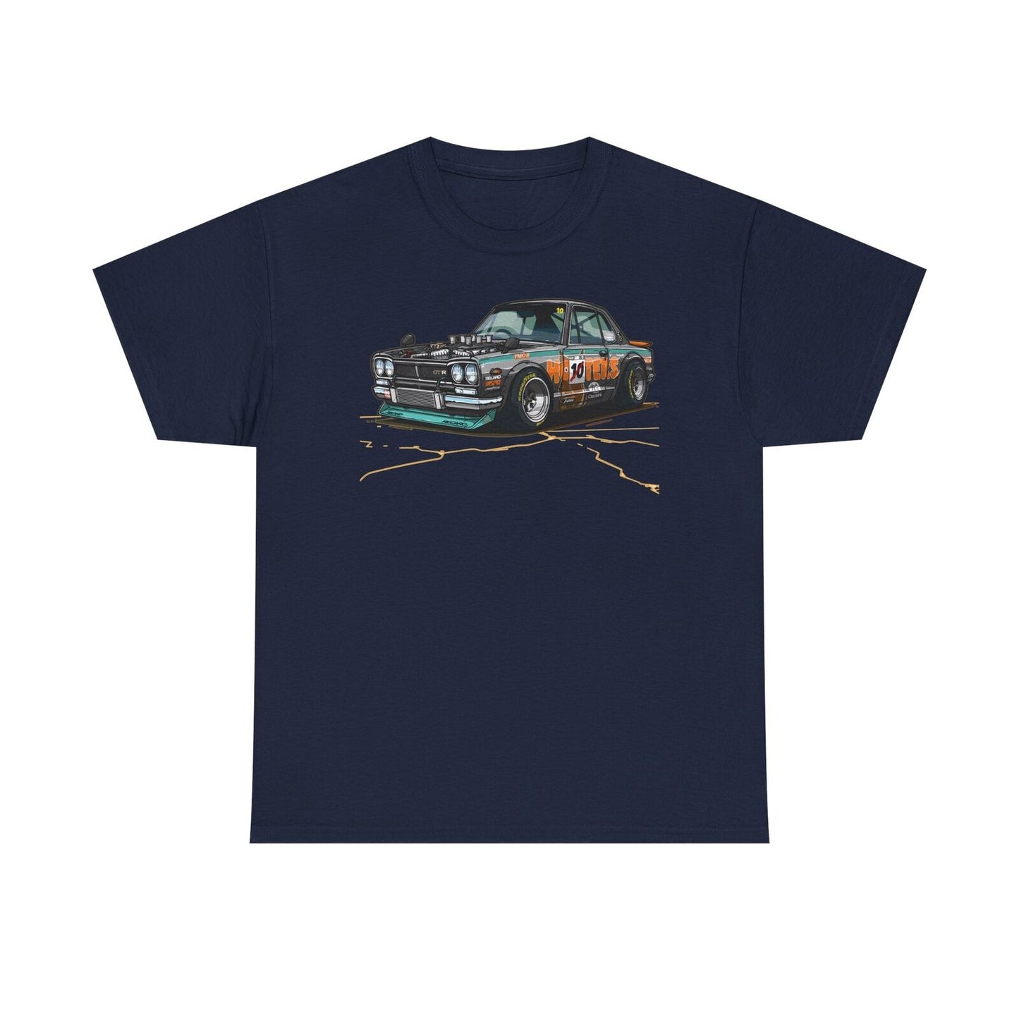 Rev Up Your Style: Custom Skyline GT-R Race Car T-Shirt for Speed Enthusiasts!