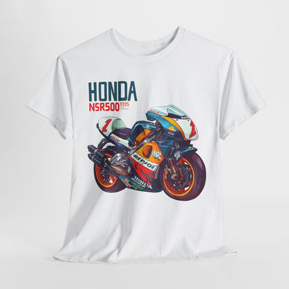 Vibrant Honda NSR500 Motorcycle T-Shirt - Racer Design, 1995 Doohan Style!