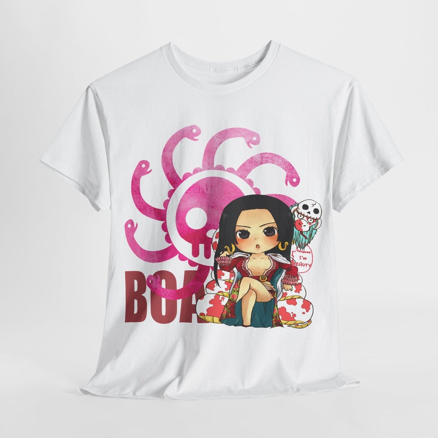 Stylized Boa Hancock Chibi T-Shirt for Men Bold Graphic Tee, Anime Fashion Trend