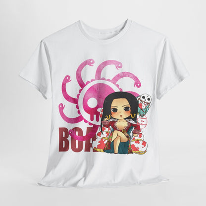 Stylized Boa Hancock Chibi T-Shirt for Men Bold Graphic Tee, Anime Fashion Trend