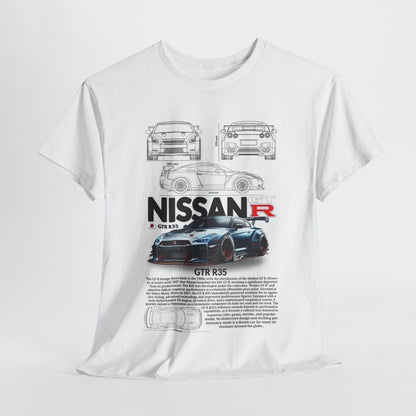 Nissan GTR R35 Design Unisex T-Shirt for Men & Women - Technical Apparel Tee
