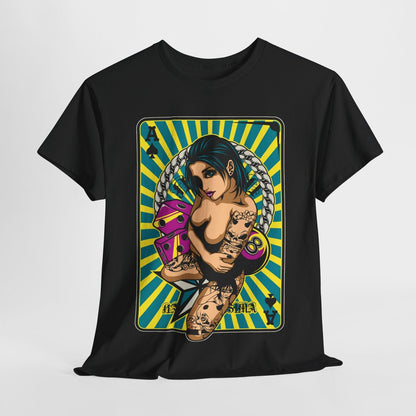 "Bold Cowboy Graphic Men's T-Shirt with Sheriff, Western Style, Unique Artwork"