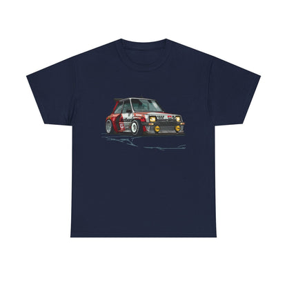 Vibrant Cartoon Renault 5 Turbo T-Shirt: Race-Ready Style, Bold Design!