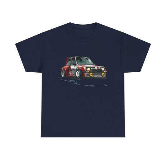 Vibrant Cartoon Renault 5 Turbo T-Shirt: Race-Ready Style, Bold Design!